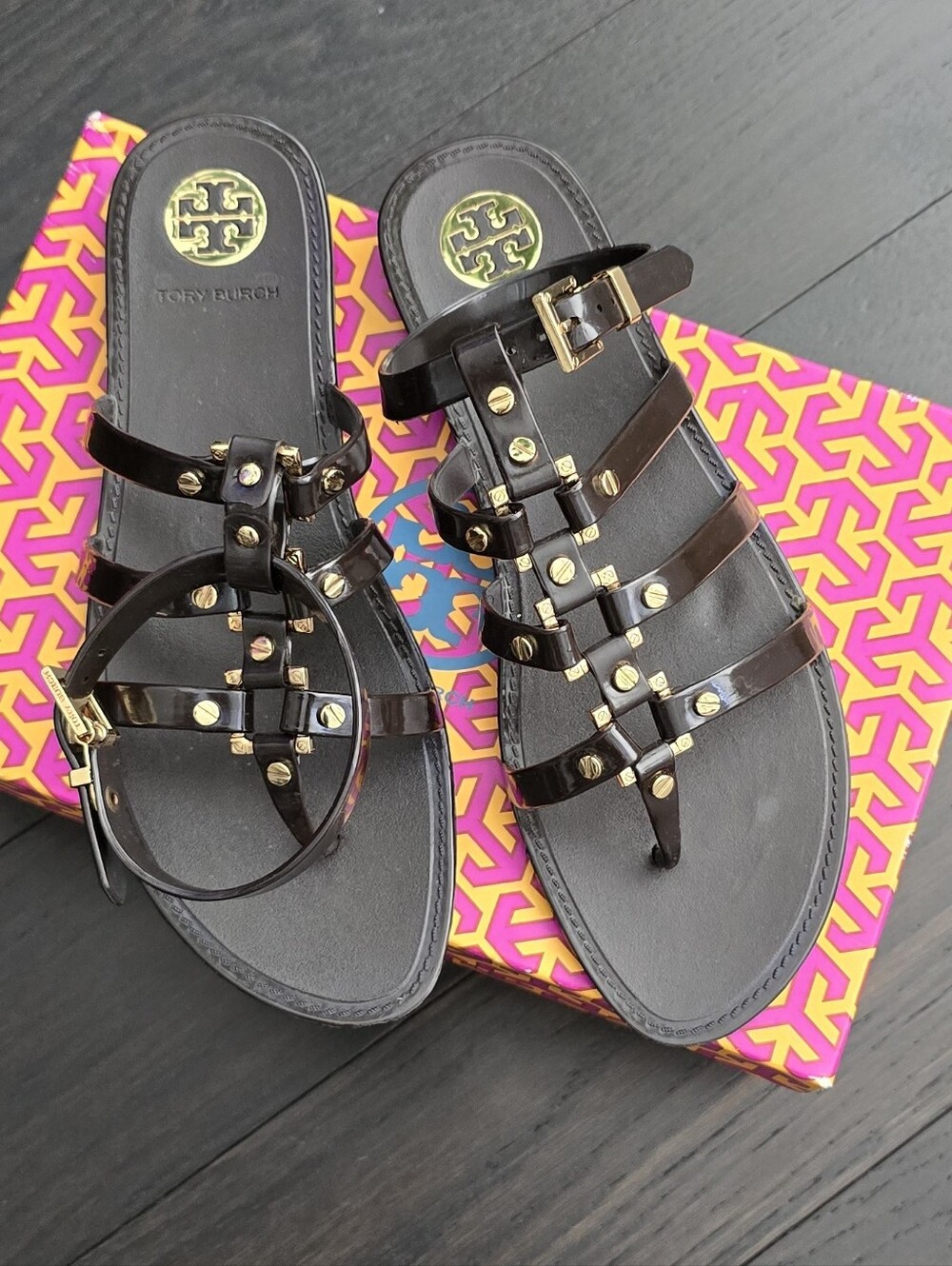 Tory Burch Jelly Sandals | Studded Gladiator Sandals